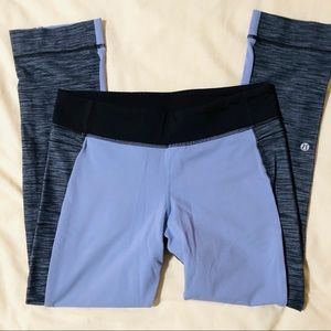 Lululemon two tone straight cropped leggings